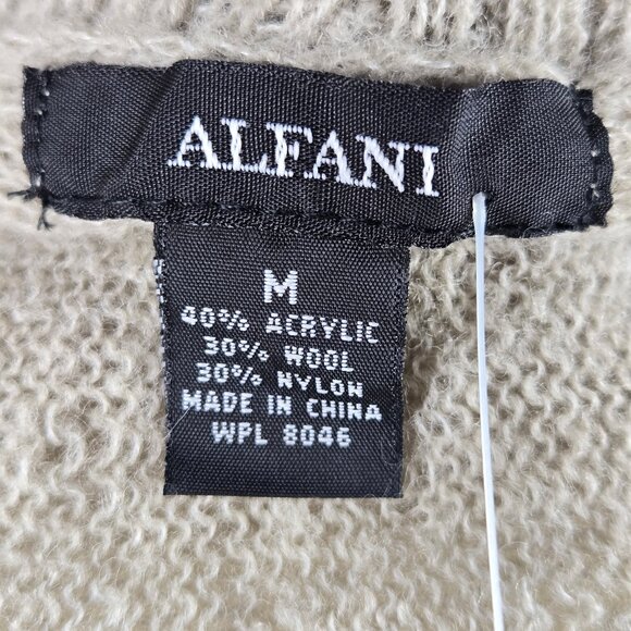 Alfani Size Medium "Summer Straw" Open Front Asymetric Cardigan No Closure NWT - Picture 10 of 14
